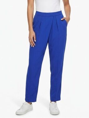 NWT Tom Ford Royal Blue Silk Wrap Front Trouser Pants Pleat Sz 46
